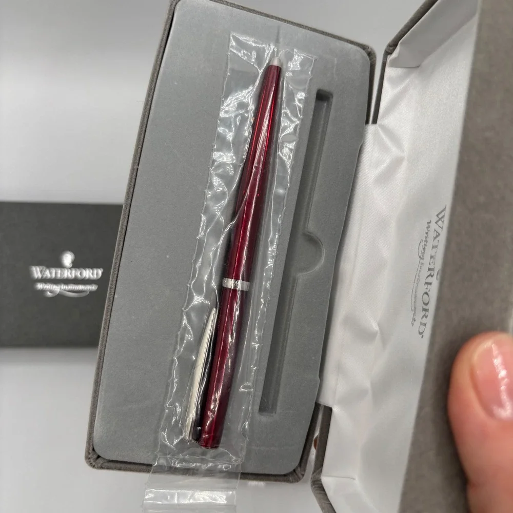 Waterford Glen Red Metallic Ballpoint Pen | New in Box W409 Glendalough Gift